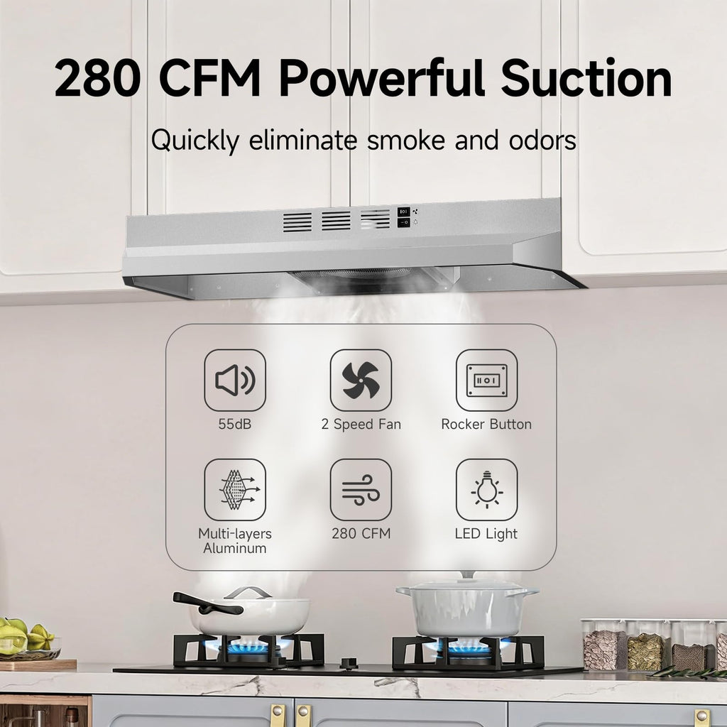 Stainless Steel Under Cabinet Range Hood V1912