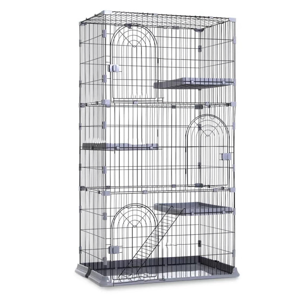 3/4-Tier Cat Cage Playpen with Hammock Y23521
