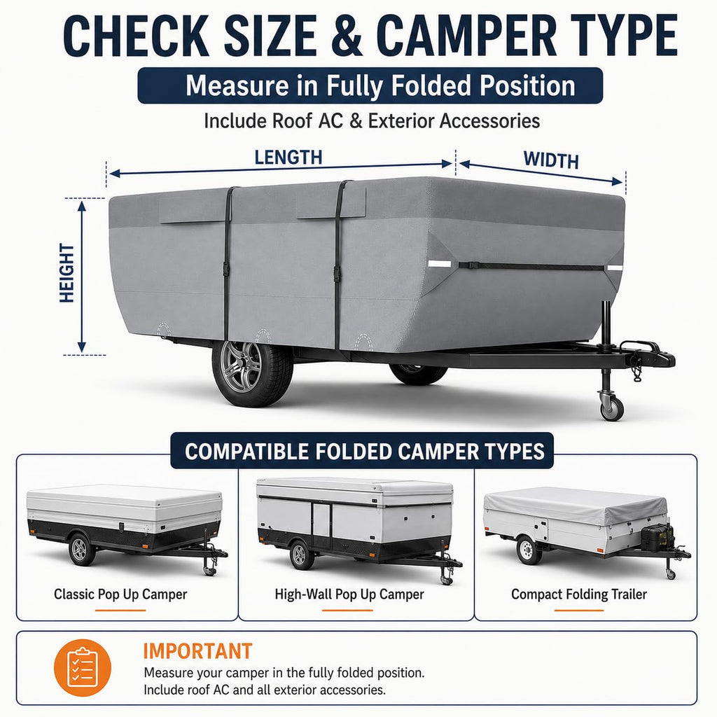 Pop Up Folding Camper Cover T115