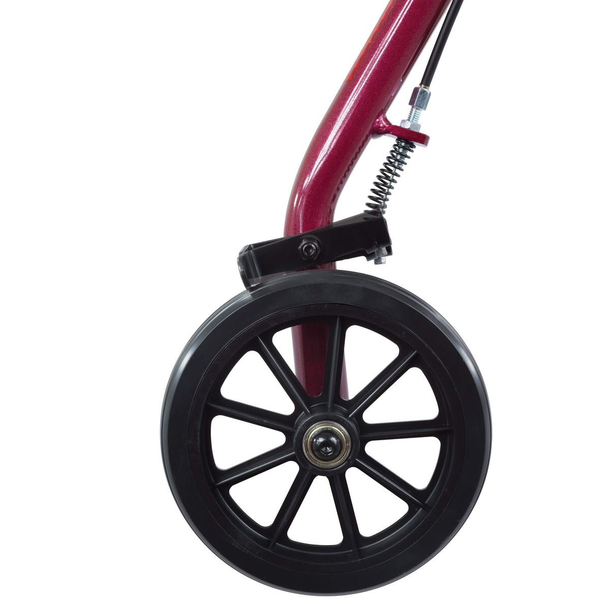 Aluminum Rollator Walker with Seat, 6-inch Wheels, Foldable, Burgundy E1909
