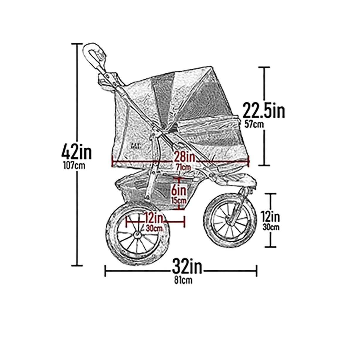 Caribbean Blue Pet Stroller T515