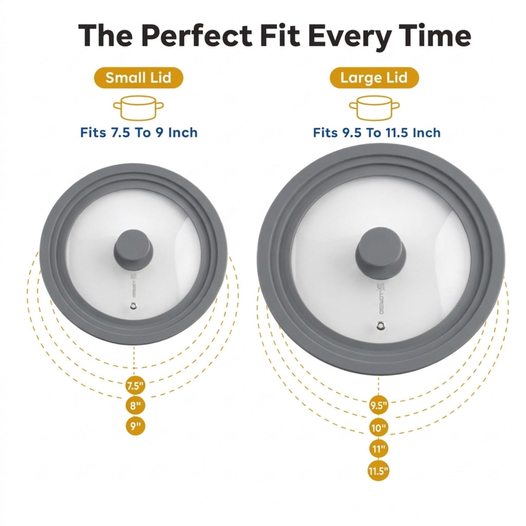 Universal Lid for Pots, Pans & Skillets, 7.5-11.5" E261125