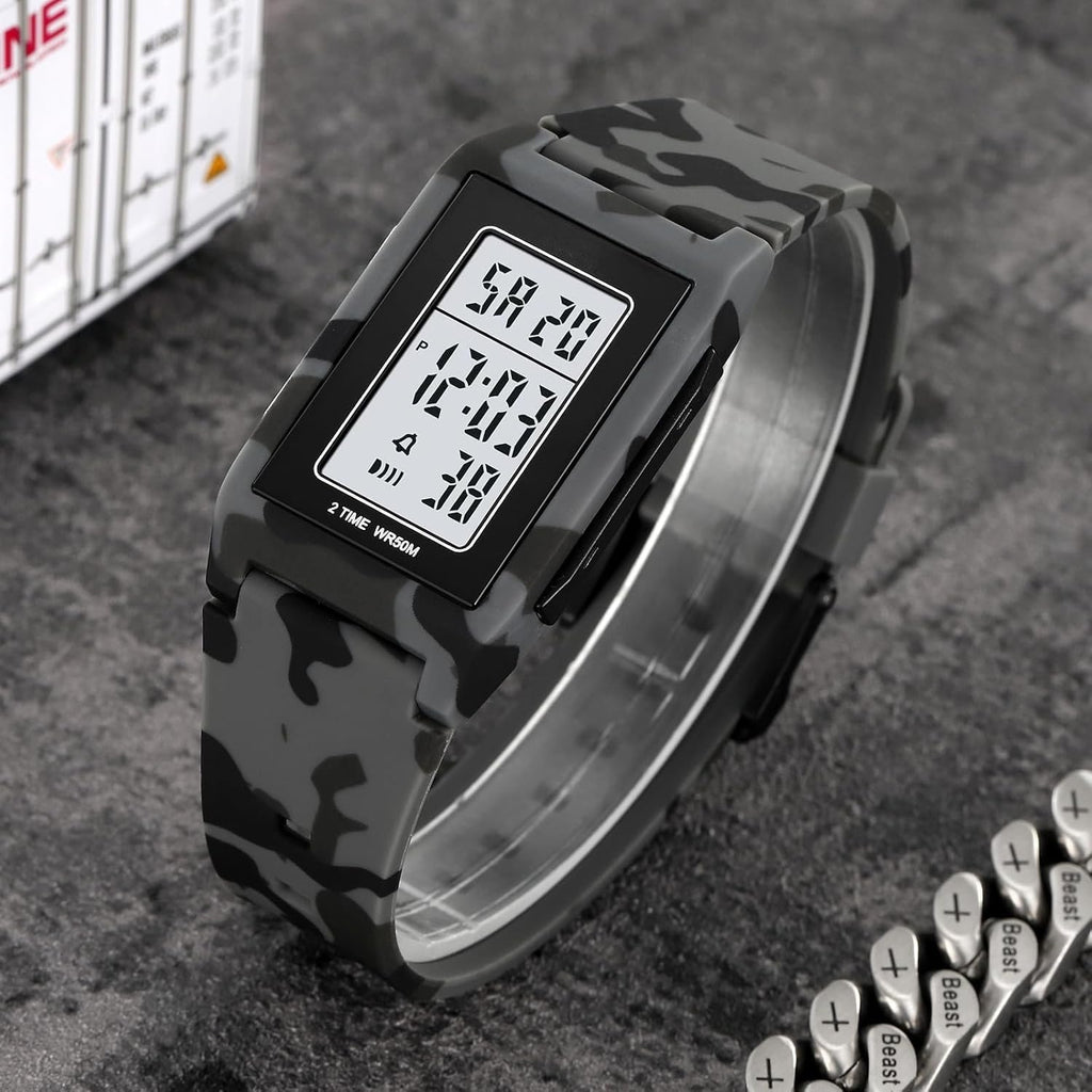 Minimalist Digital Ultra-Thin Water Resistant Shock Resistant Watch Q150