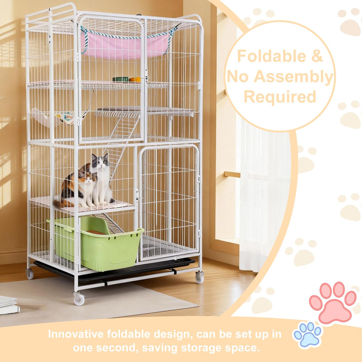 4 Tier Indoor Cat Playpen V8292
