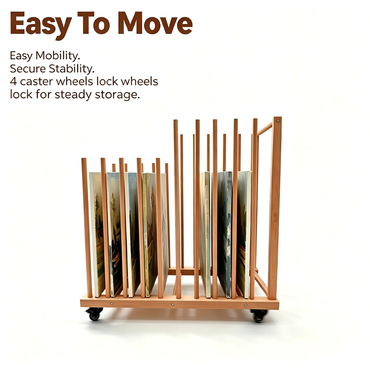 Art Storage Rack with Wheels M6203