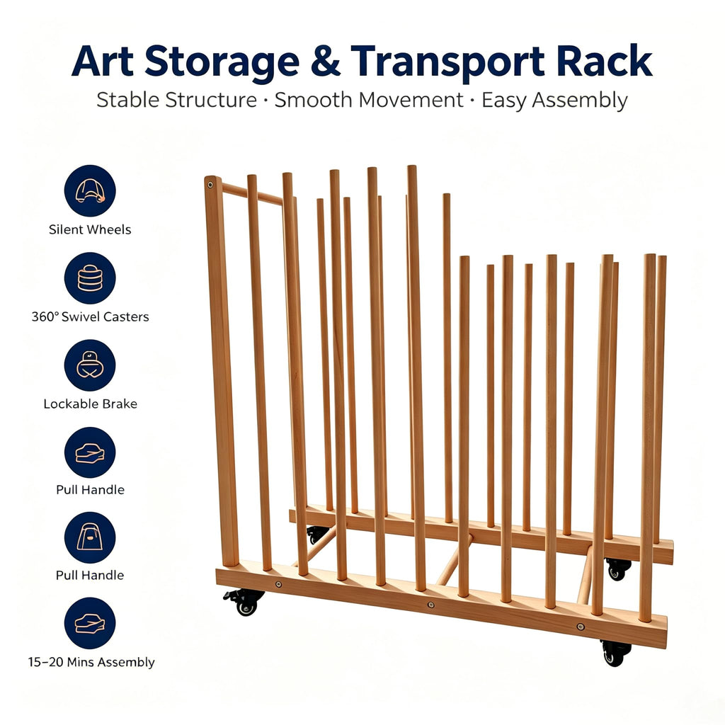 Art Storage Rack with Wheels M6203