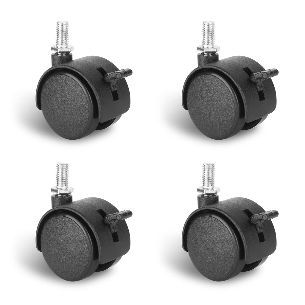 1.5 Inch Swivel Stem Caster Wheels with Locking Brake 4 Pack B809179