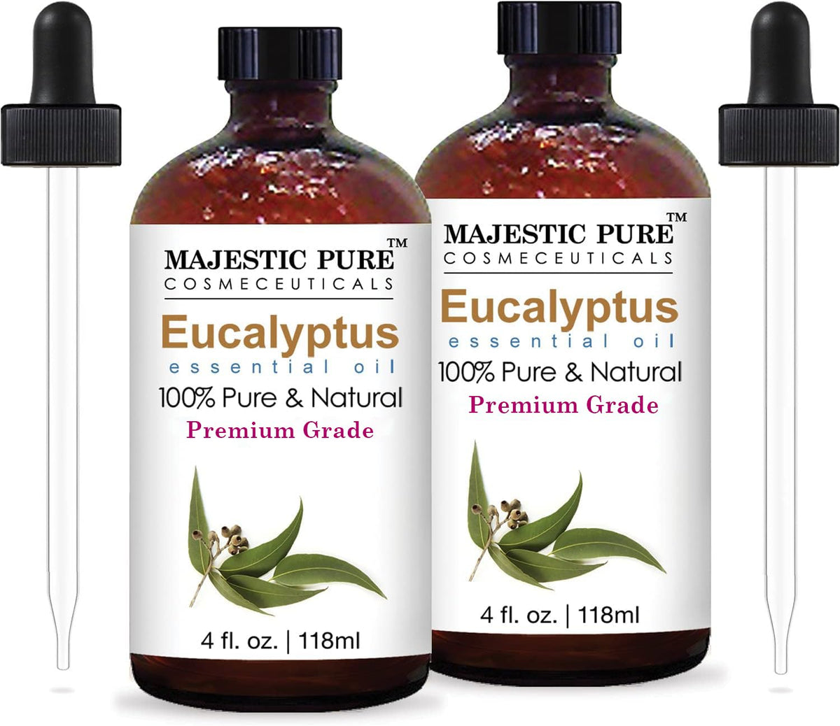 Peppermint and Eucalyptus Essential Oil 4 fl oz Pack of 2 Y8541