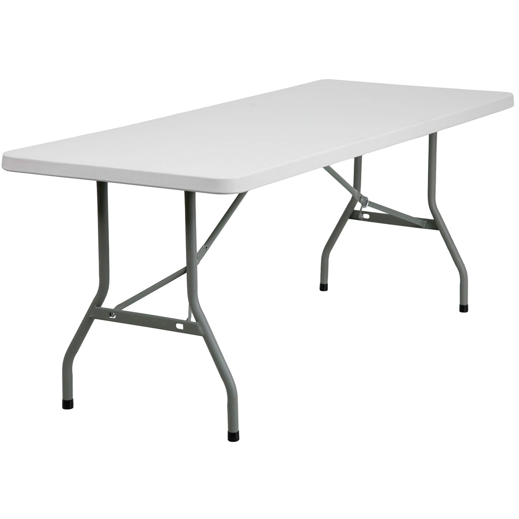 15 Pack 6-Foot Granite White Plastic Folding Table V15607