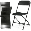 10 Pack Black Plastic Folding Chairs O136745
