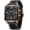 Men's Analogue Luminous Quartz Watch with Leather Strap W447657