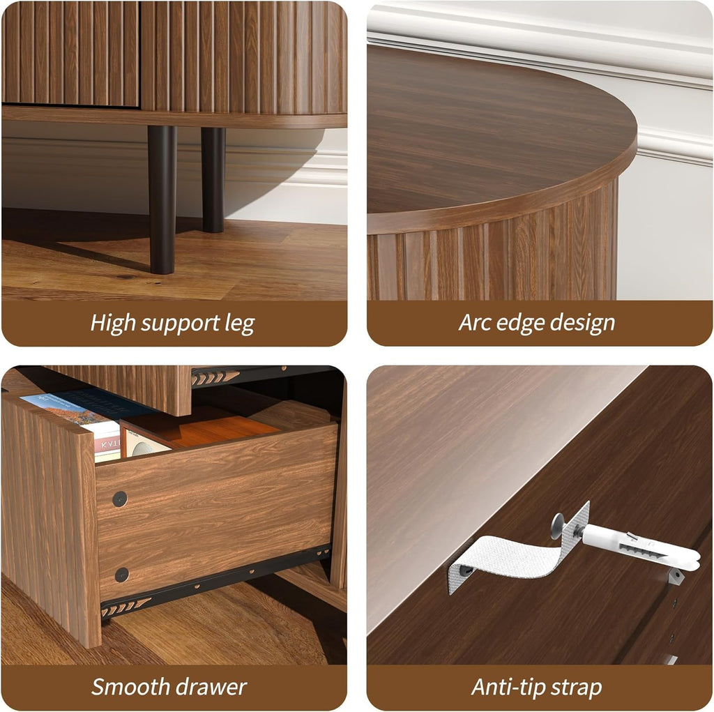 Brown 6 Drawer Wood Dresser B994