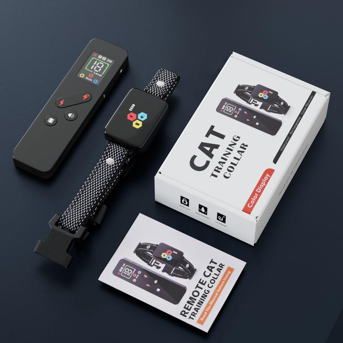 Remote Electric Cat Training Collar 3300FT IP67 Waterproof K23415