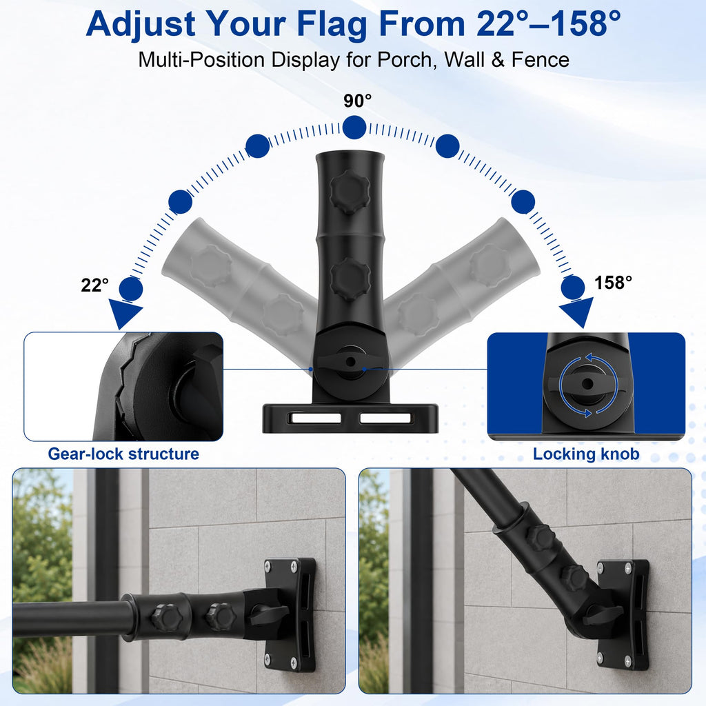 Aluminum Wall and Post Mount Flag Pole Holder R883