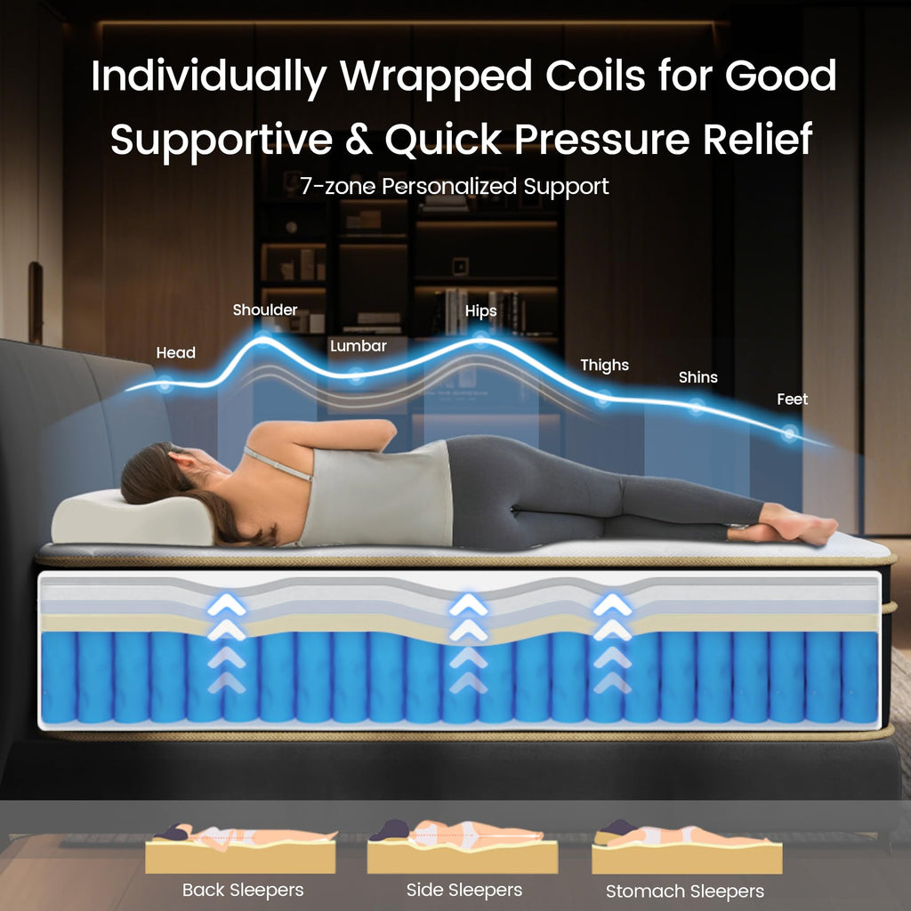Full Size 8 Inch Gel Memory Foam Hybrid Mattress I39752