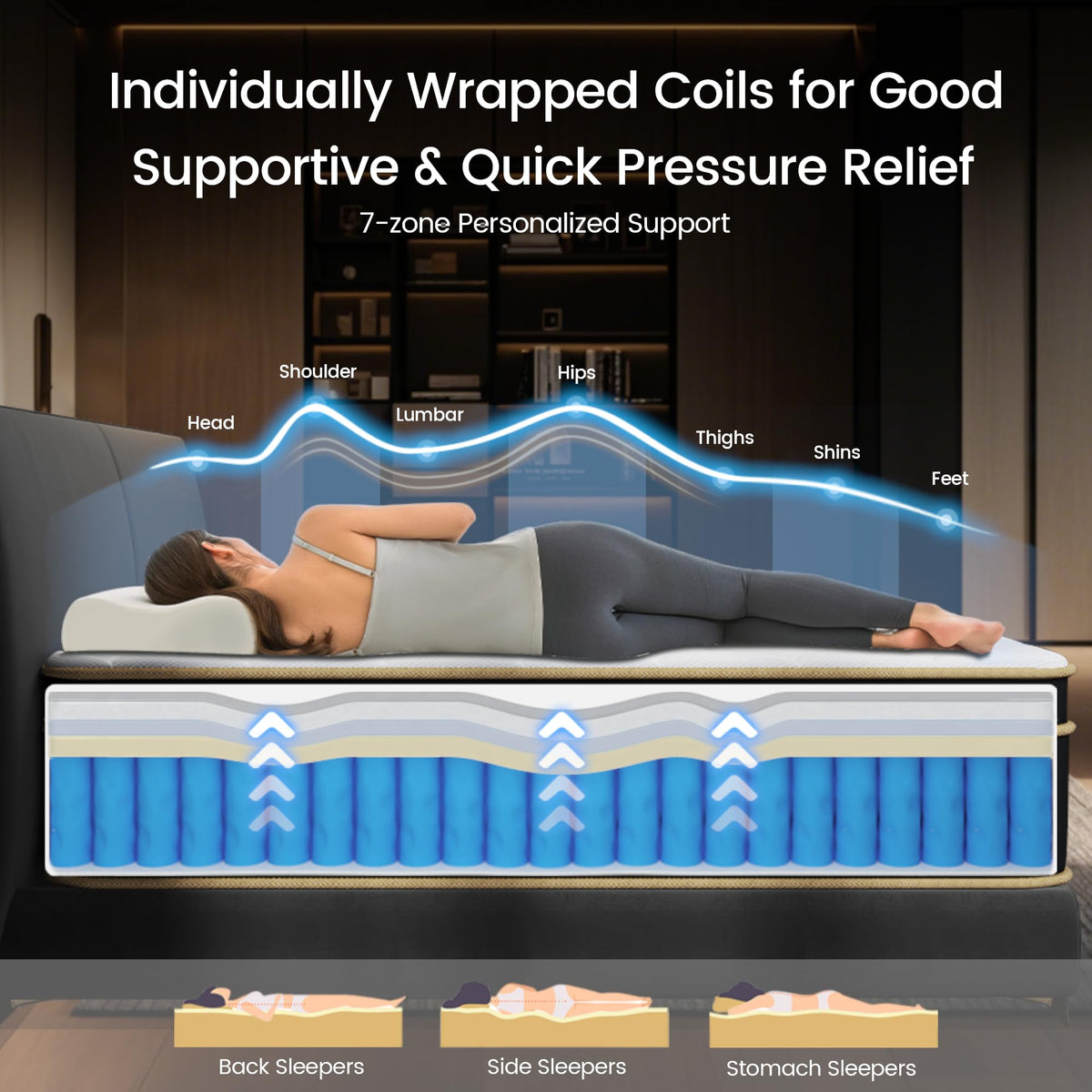 Full Size 8 Inch Gel Memory Foam Hybrid Mattress I39752