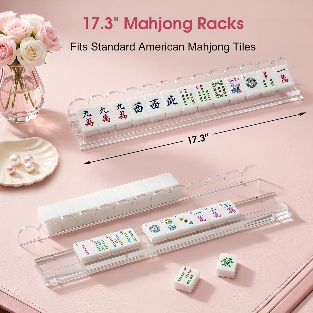 Mahjong Racks with Magnetic Pushers Z60315