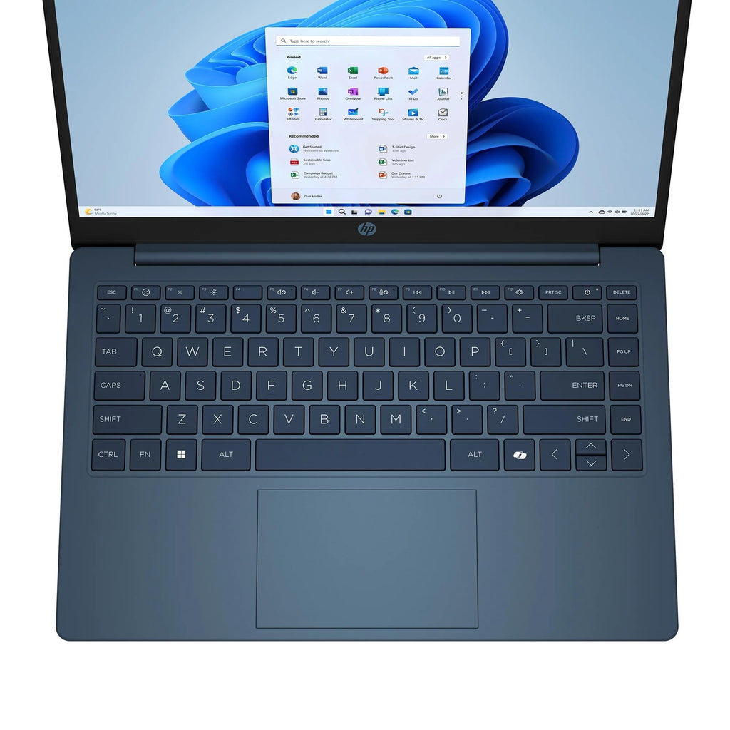 14" HD Laptop, Intel Celeron N150, 4GB RAM, 128GB Storage, Blue F421
