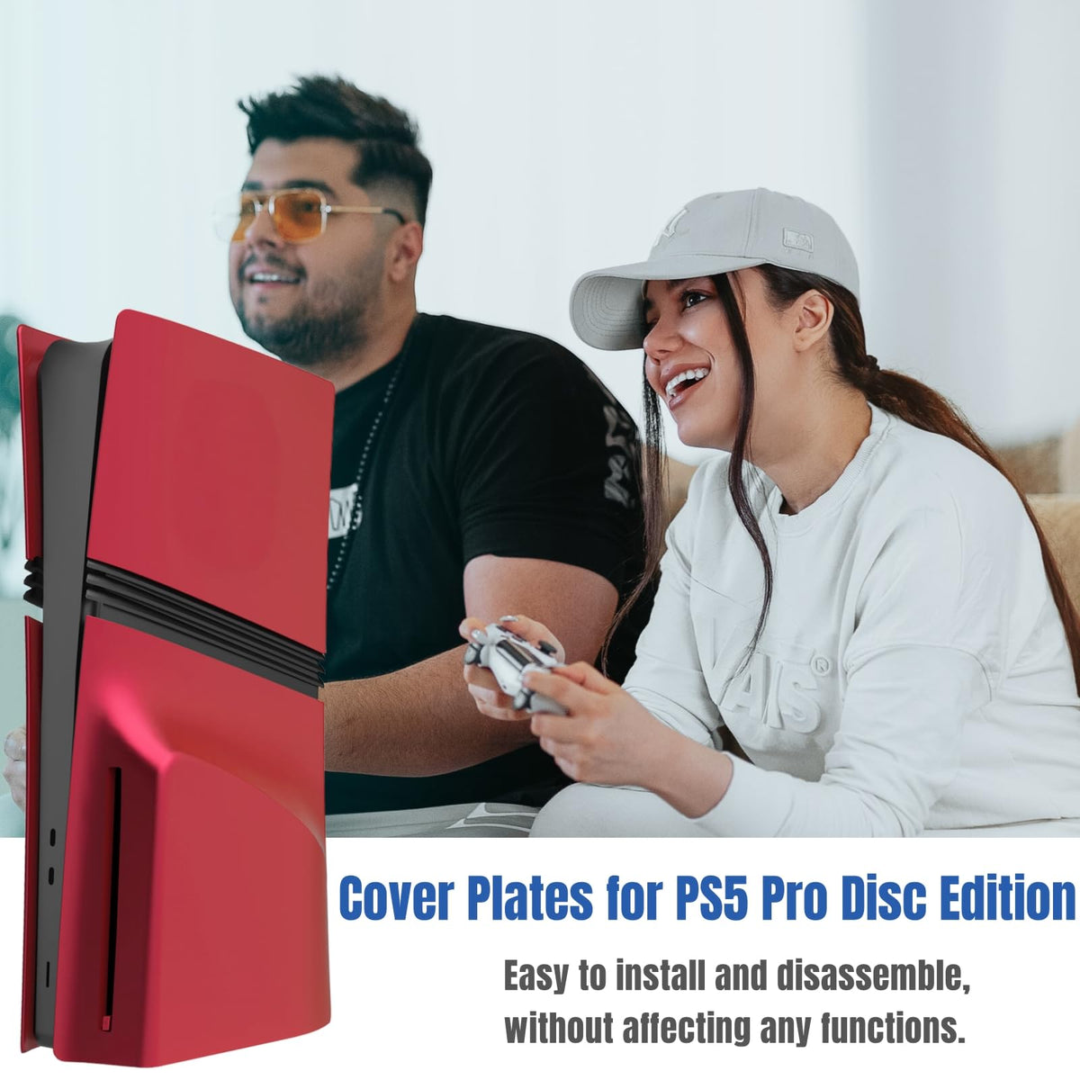 Red PS5 Pro Console Cover Plates N7813