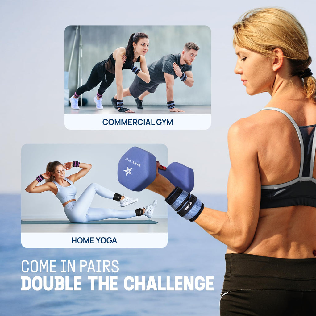 Adjustable Wrist & Ankle Weights 3.5/5 LB Pair V878