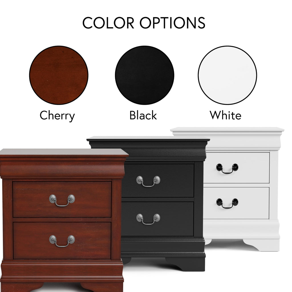 Solid Wood Nightstands Set of 2 with Drawers Y943