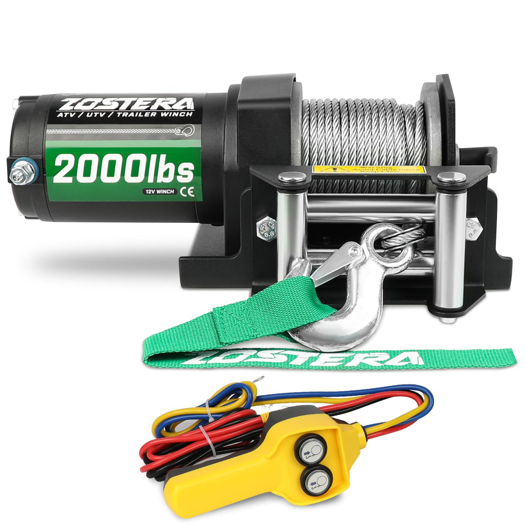 2000lb ATV Winch with Steel Cable A550739