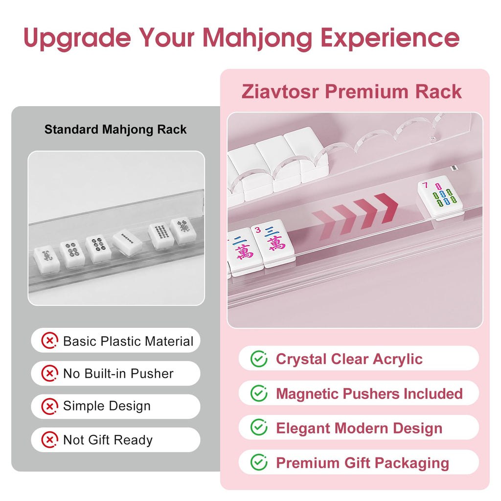 Mahjong Racks with Magnetic Pushers Z60315