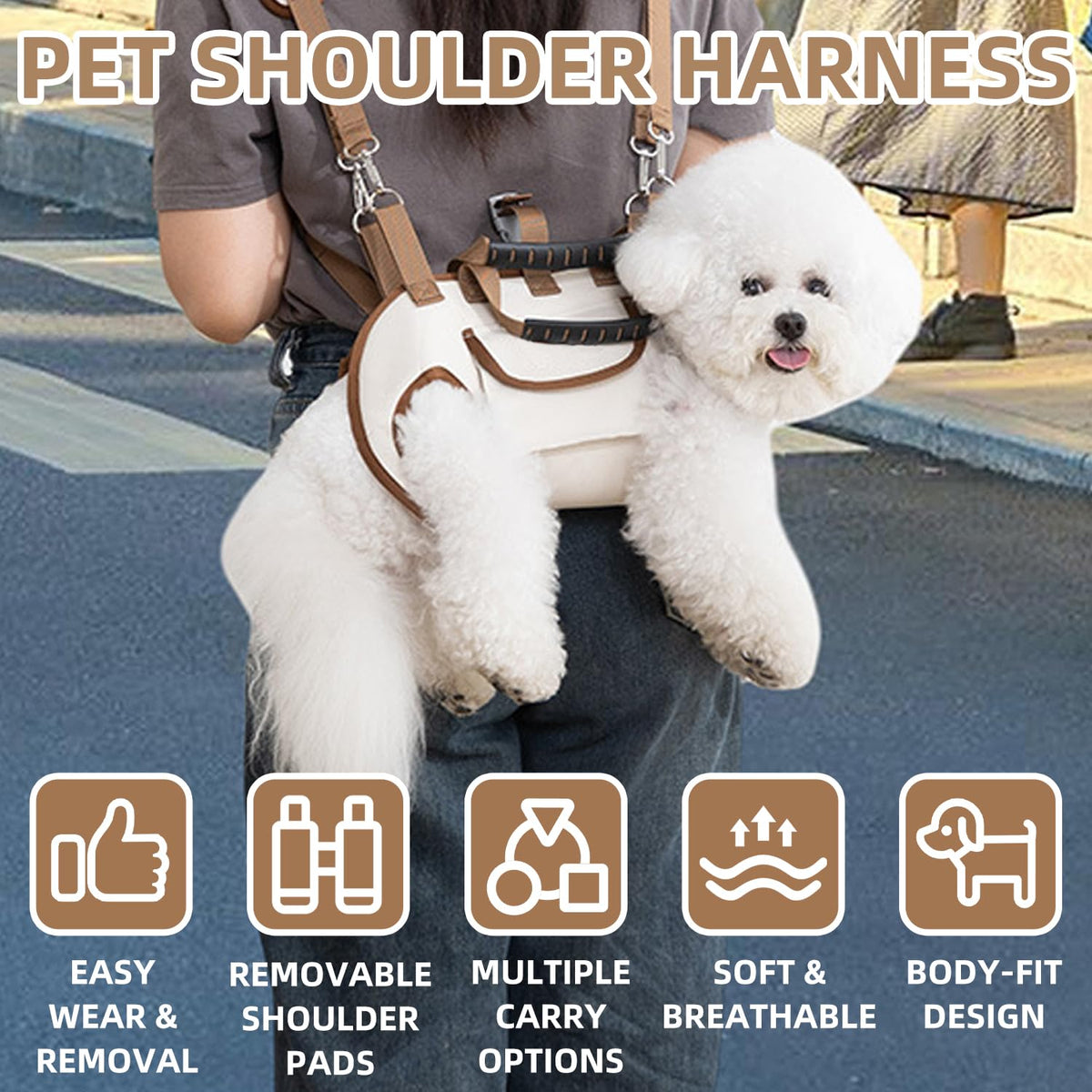 Breathable Detachable Dog Carrier Backpack with Adjustable Straps O13611