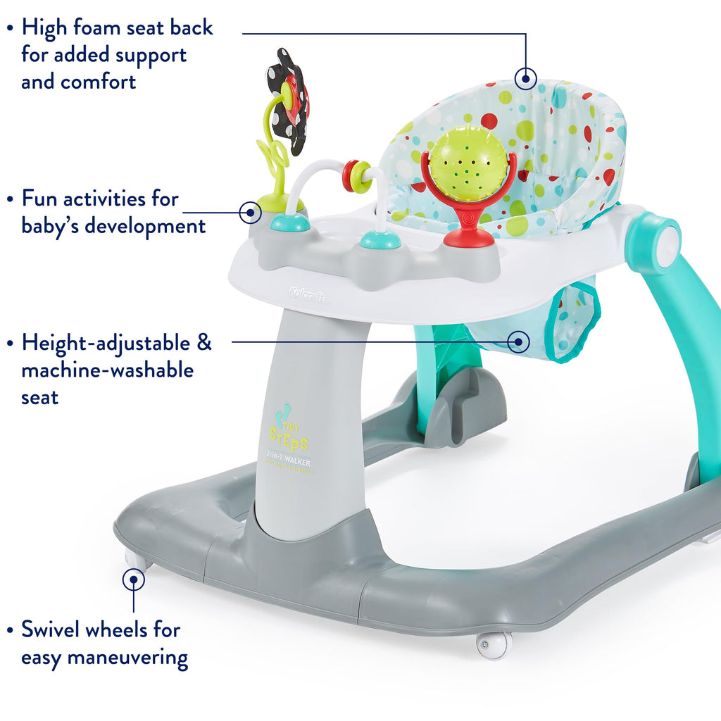 Foldable Adjustable Baby Walker with Wheels W75085