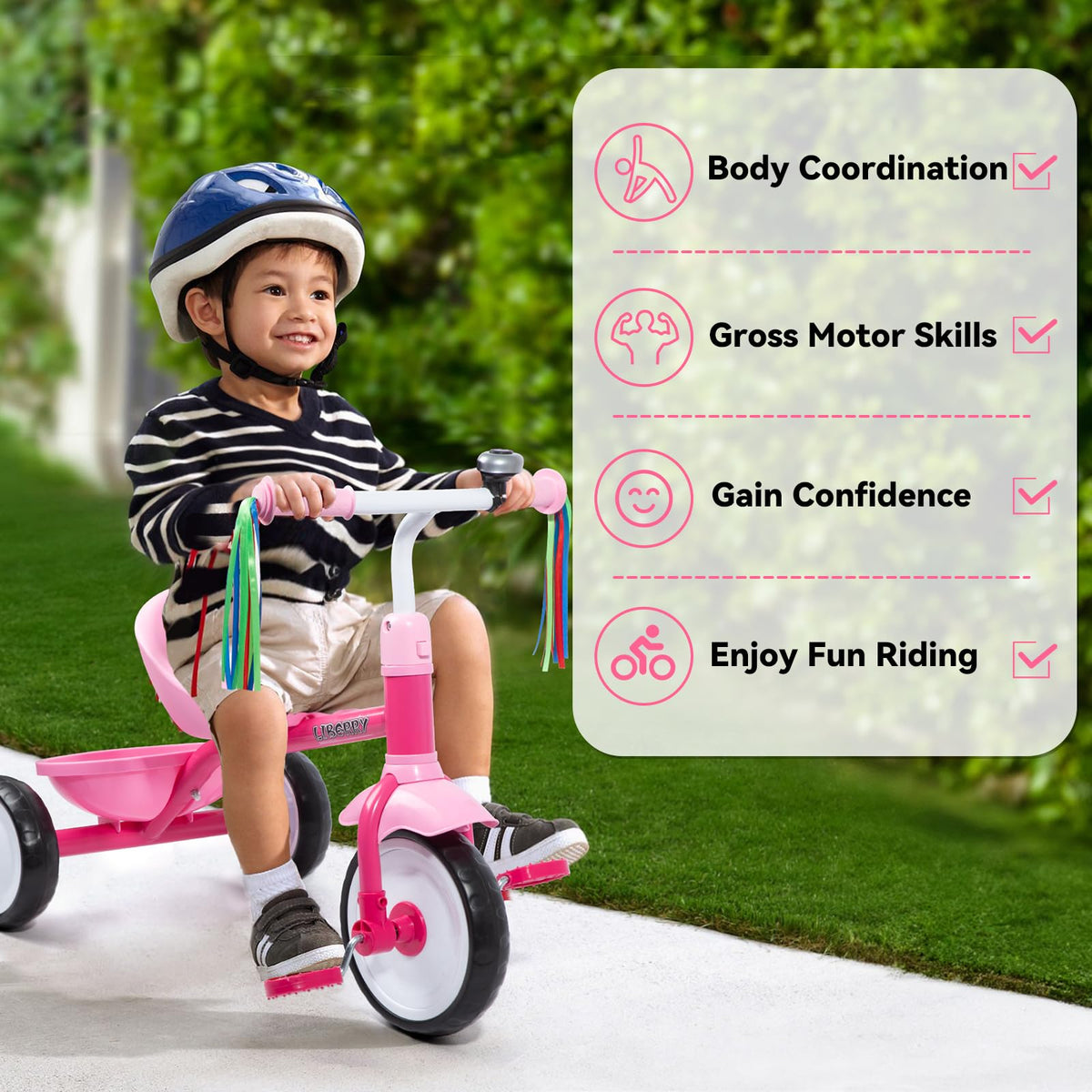 Pink 3 Wheel Toddler Tricycle Z4408