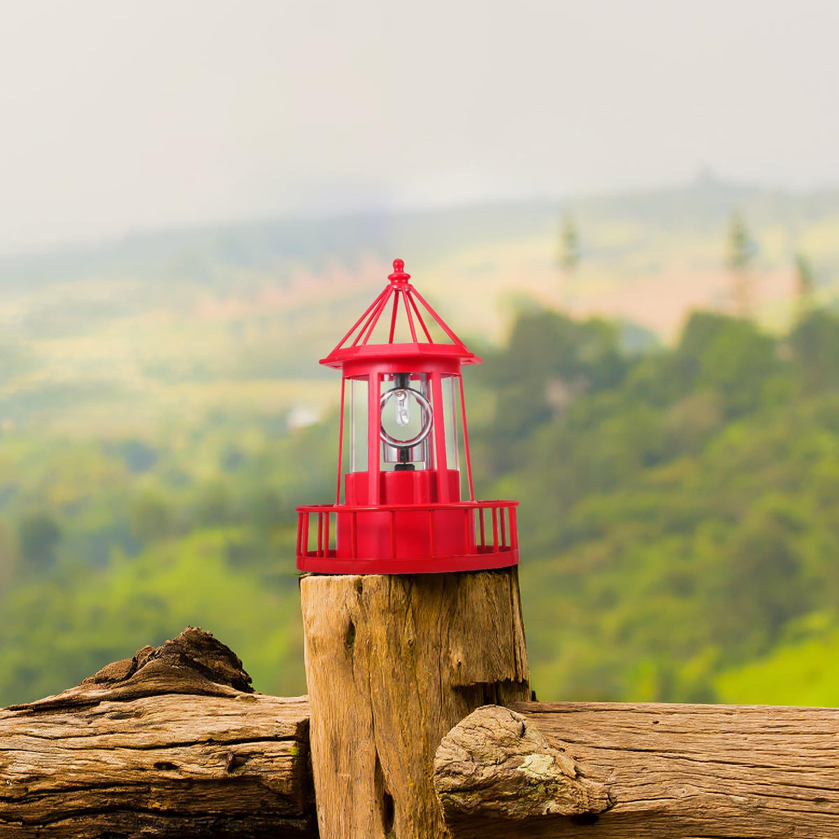 Solar Rotating Lighthouse Garden Light C69508