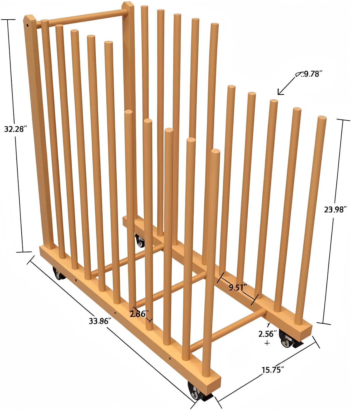 Art Storage Rack with Wheels M6203