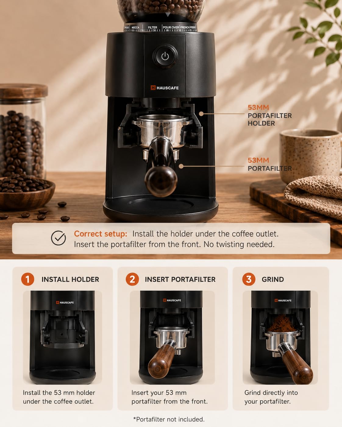 Electric Burr Coffee Grinder with 38 Grind Settings, Black X745