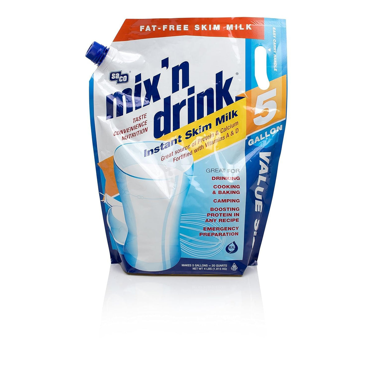 Instant Skim Milk, Fat-Free, High Calcium and Protein, Makes 20 Quarts Z287
