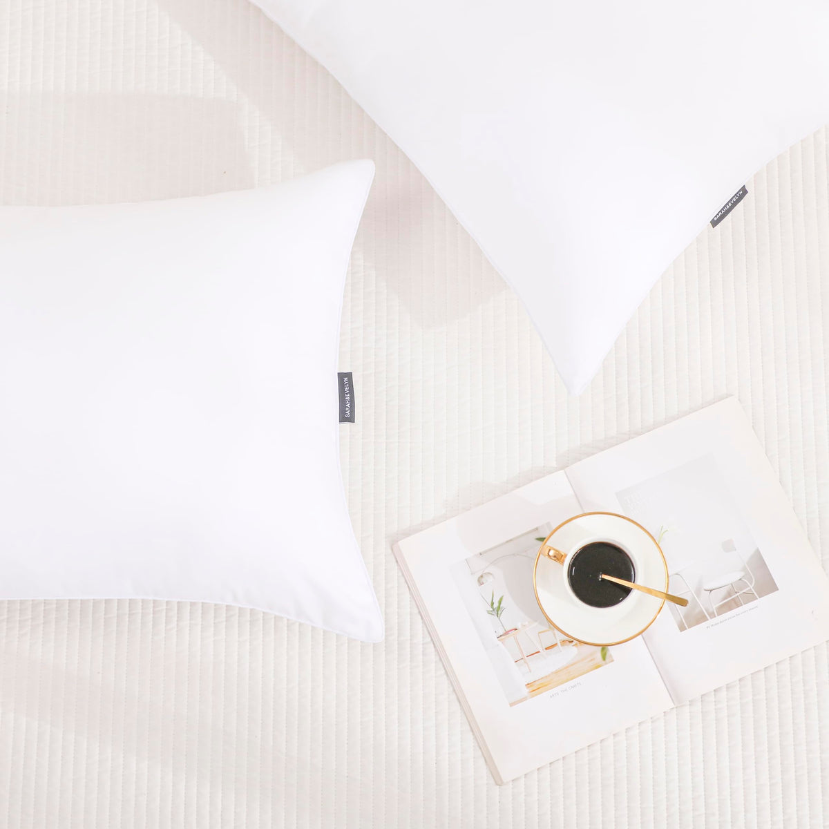 Gold Down Alternative Bed Pillow Set of 2 King Size N591667