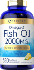 Fish Oil Omega 3 Supplements 2000mg 320 Softgels EPA & DHA P215086