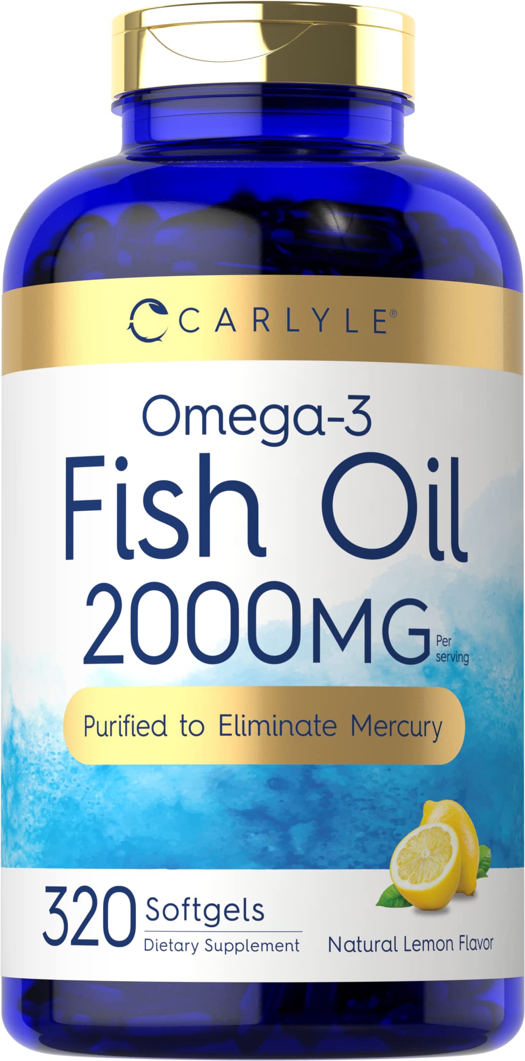 Fish Oil Omega 3 Supplements 2000mg 320 Softgels EPA & DHA P215086