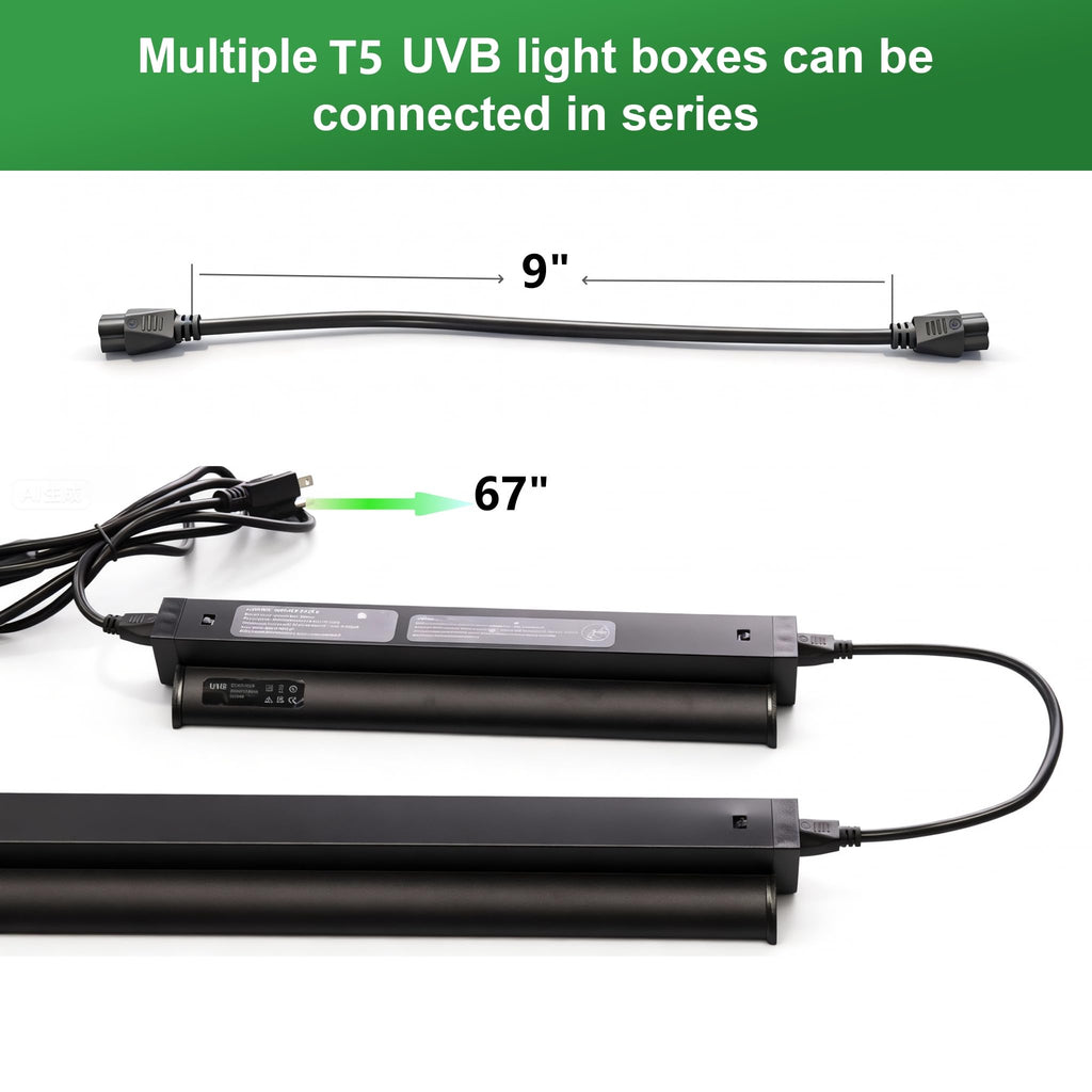 8W T5 UVB UVA Reptile Light Fixture and Bulb Kit W612106