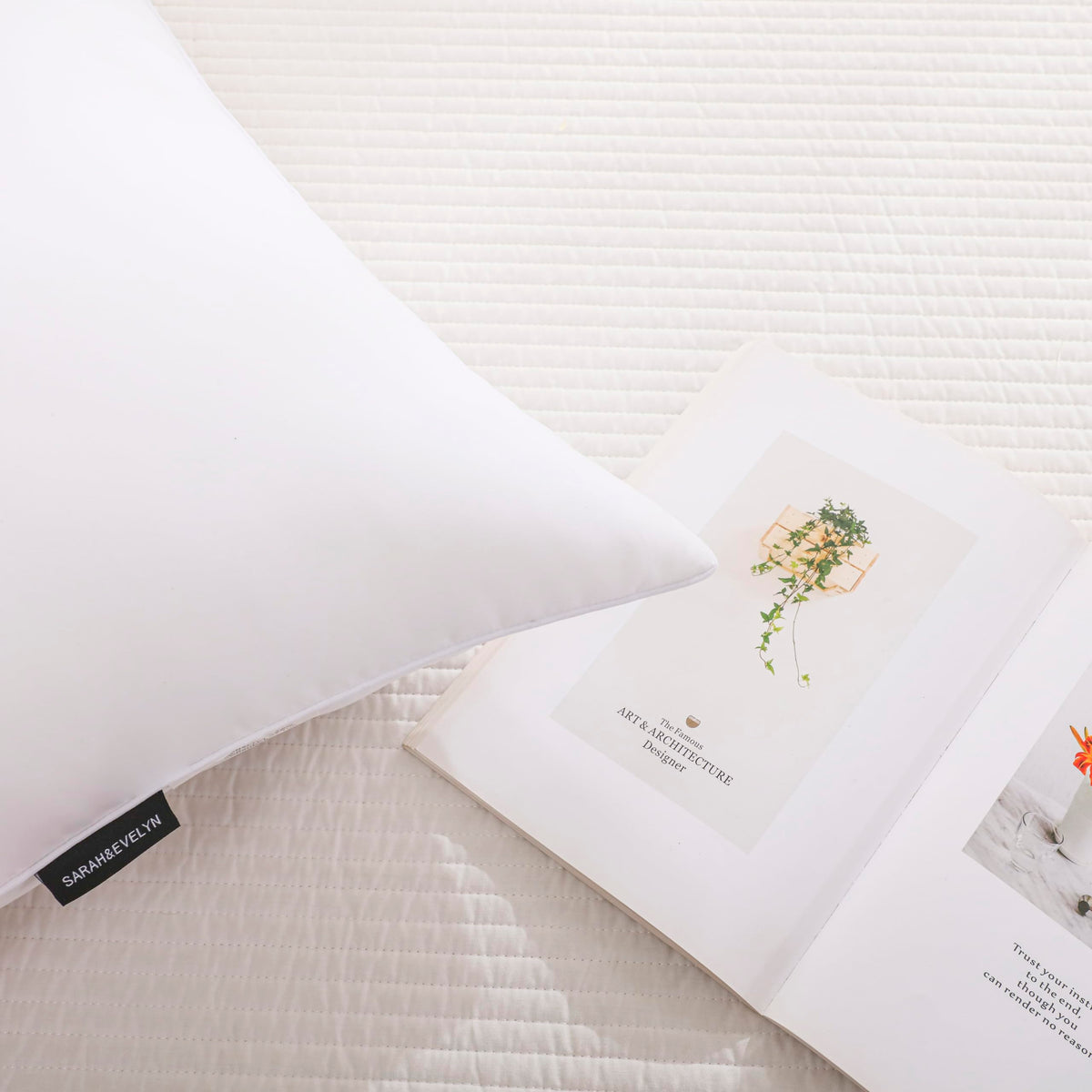 Gold Down Alternative Bed Pillow Set of 2 King Size N591667