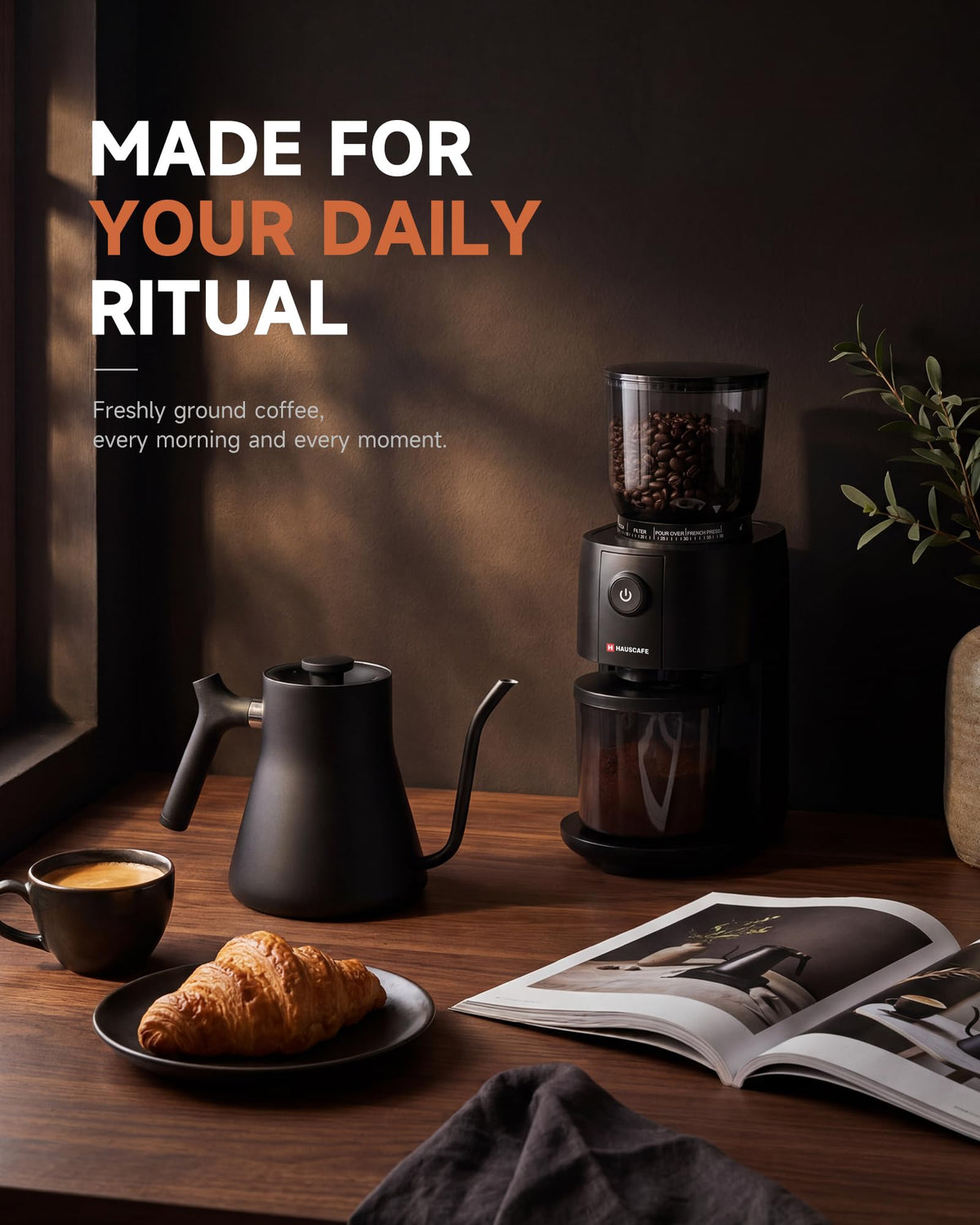 Electric Burr Coffee Grinder with 38 Grind Settings, Black X745