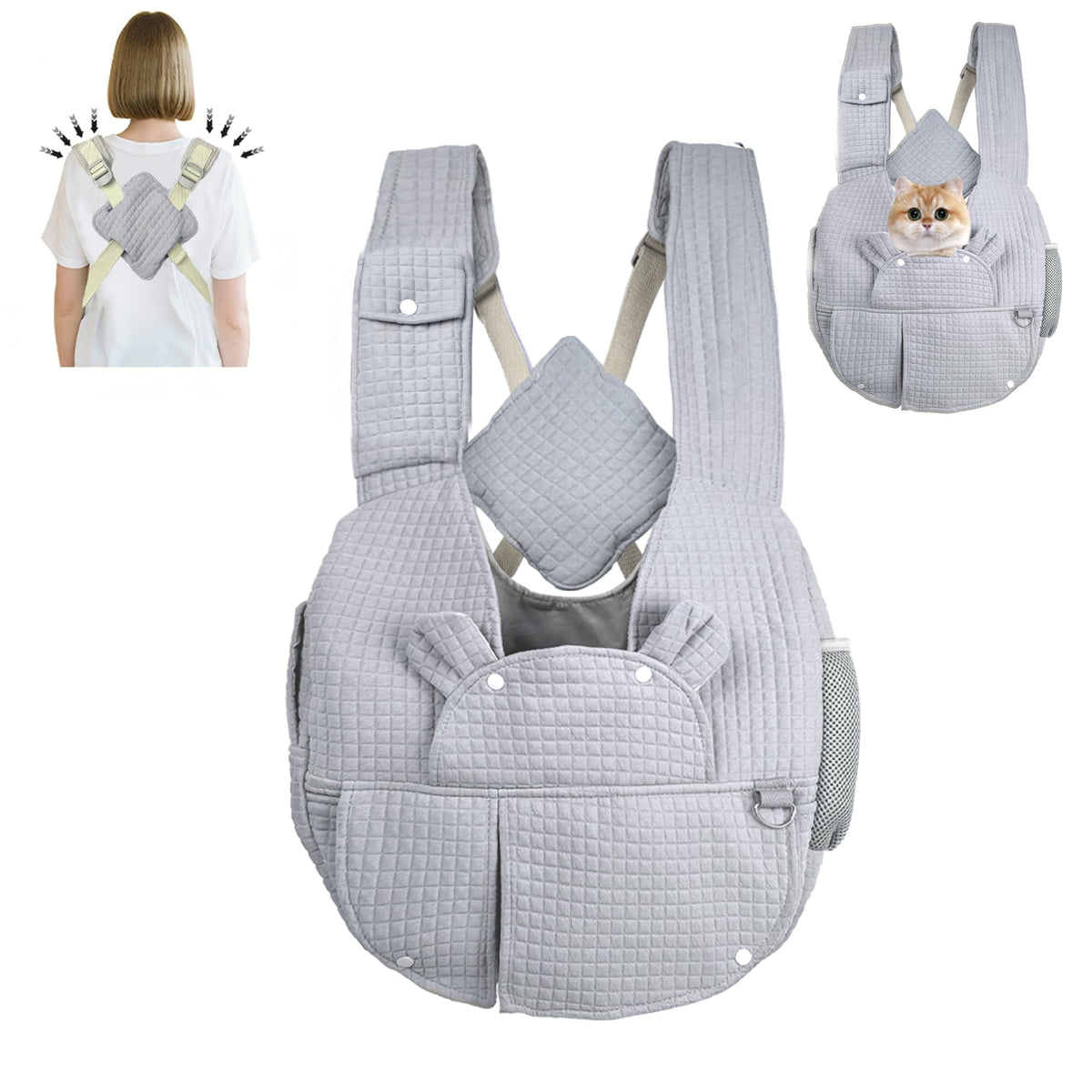 Portable Pet Front Backpack for Small Dogs and Cats M11597