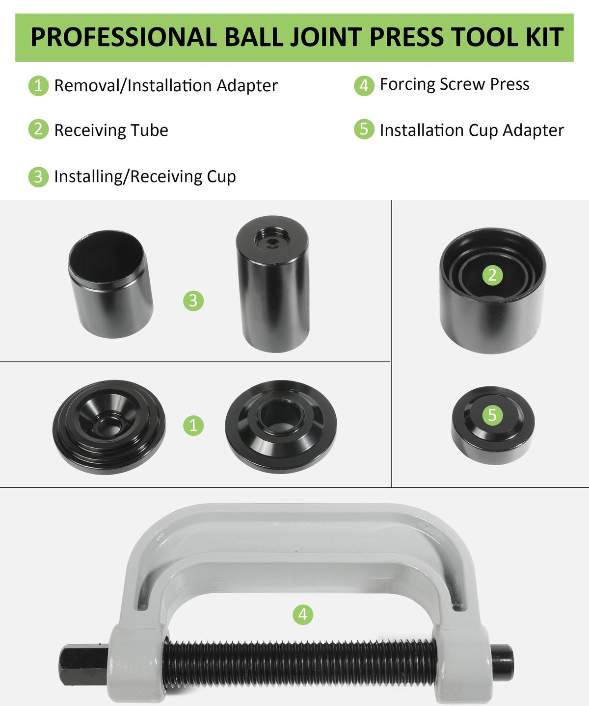 Ball Joint Removal Tool Kit with 4x4 Adapters W397196