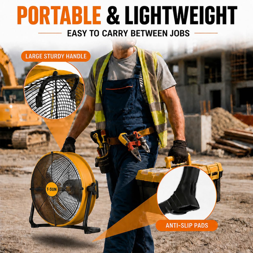 16" Cordless Battery Powered Fan M5548