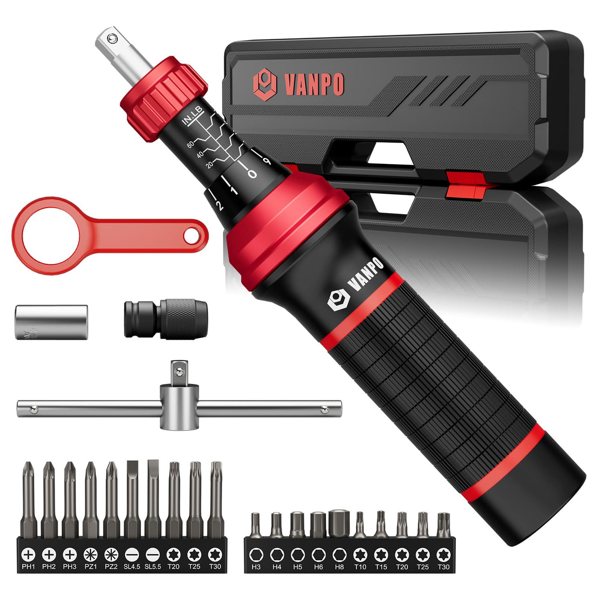 24 Pcs 10-70 Inch Pound Torque Screwdriver Set Z191612