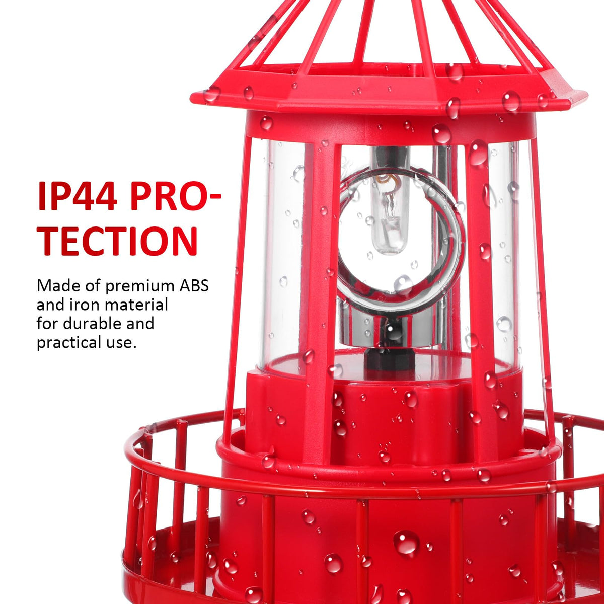 Solar Rotating Lighthouse Garden Light C69508