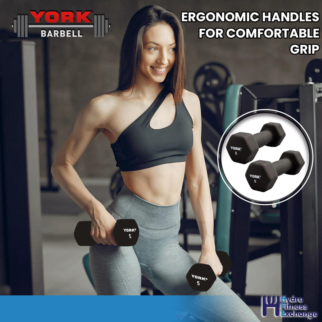Neoprene Hexagon Dumbbells with Cast Ergo Handle 10lb Pack of 1 R345091