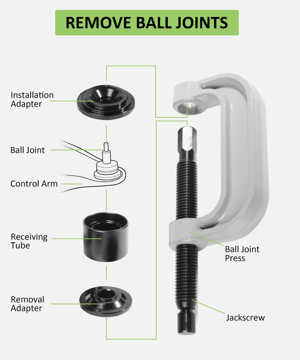 Ball Joint Removal Tool Kit with 4x4 Adapters W397196