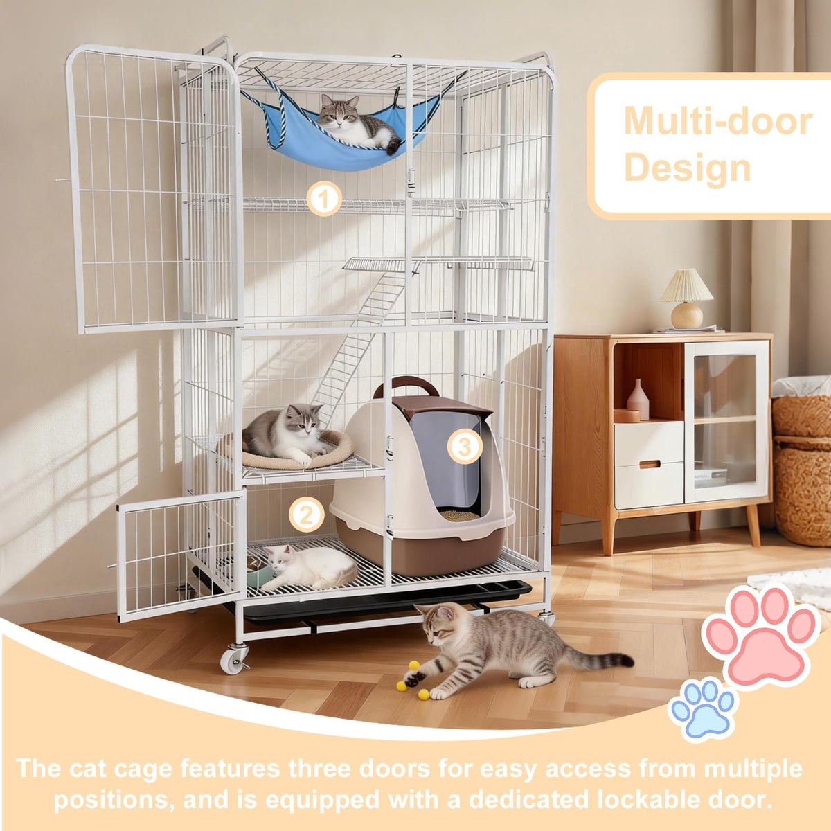 4 Tier Indoor Cat Playpen V8292
