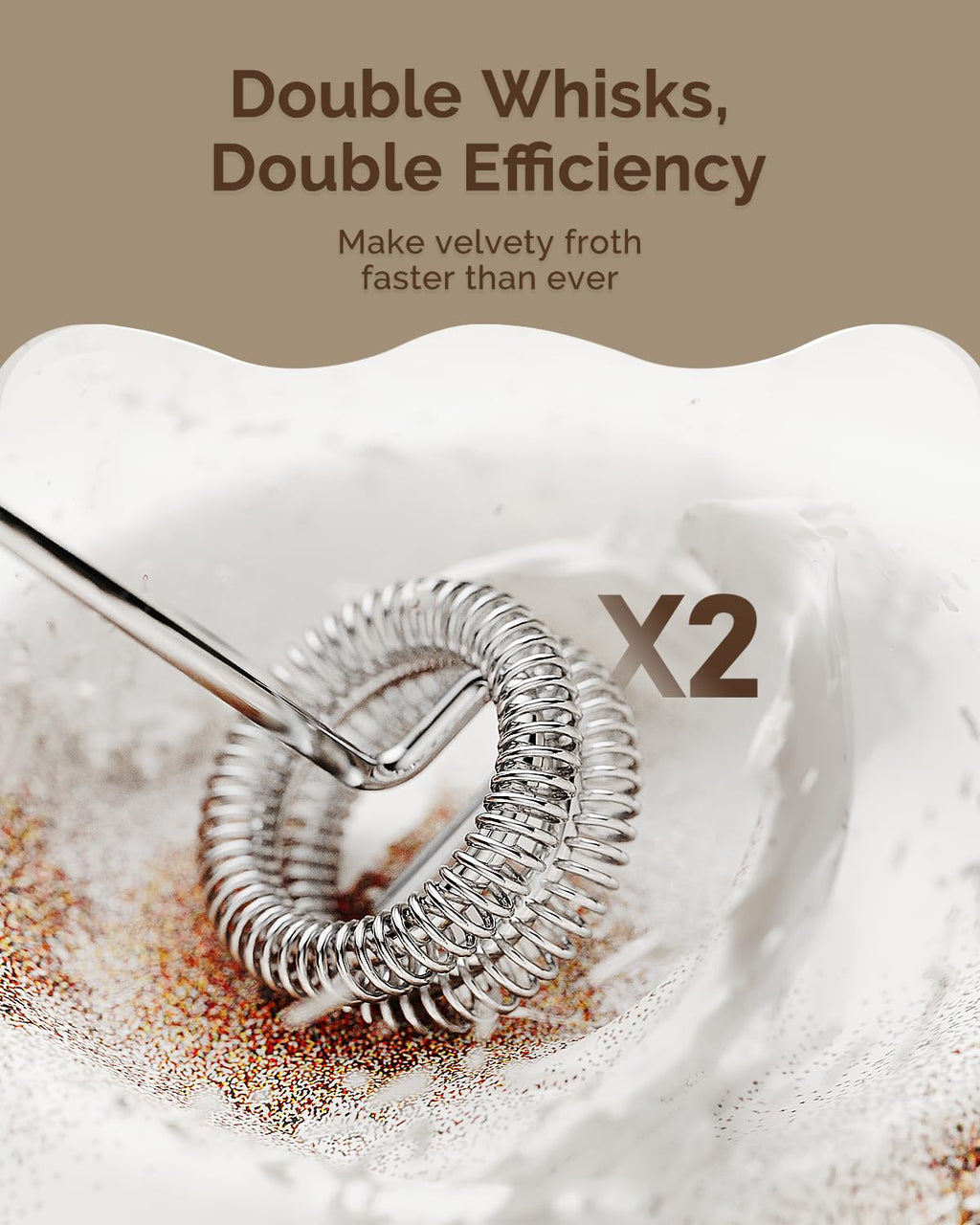 Rechargeable Milk Frother with Detachable Wand T109213