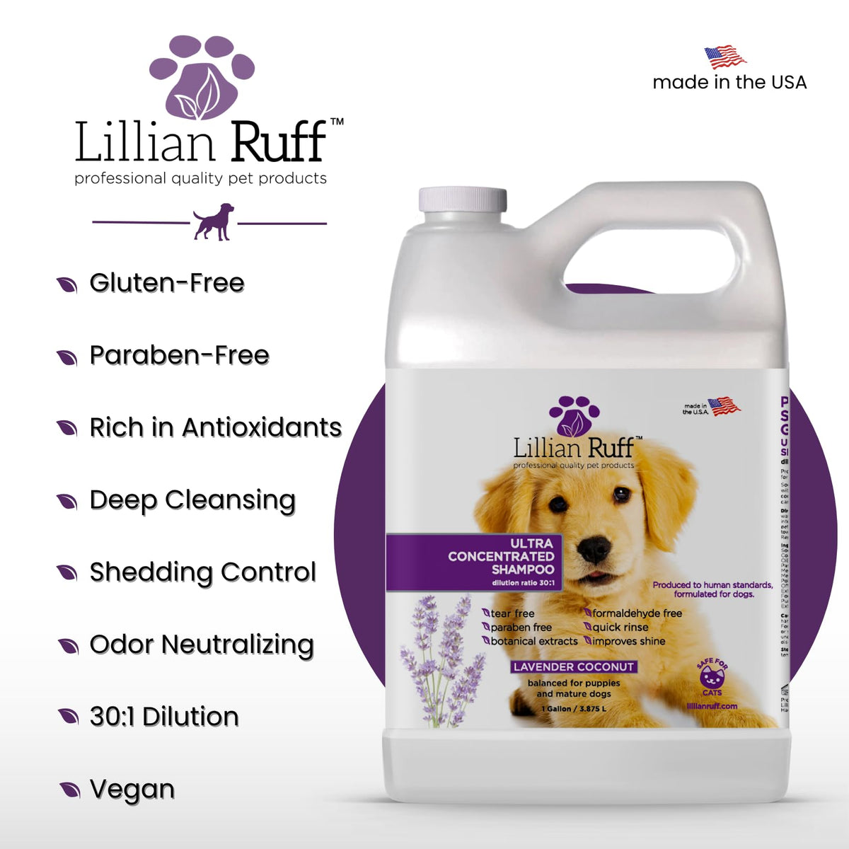 Ultra Concentrated Dog Shampoo 30:1 Dilution Gallon Y179